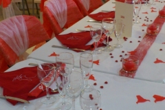 Décoration tables - taureau rouge